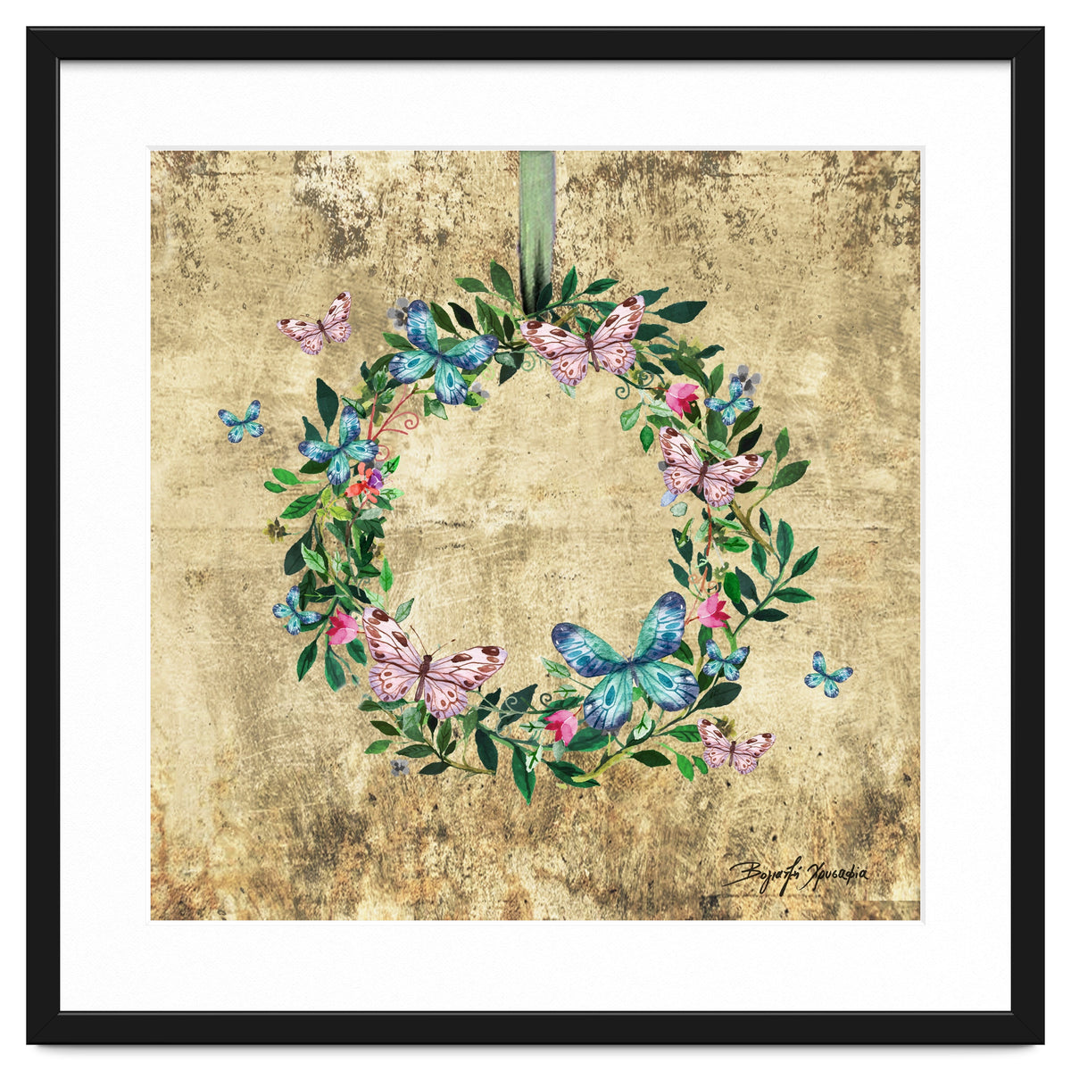 Wreath #Flowers & Butterflies#Royal collection