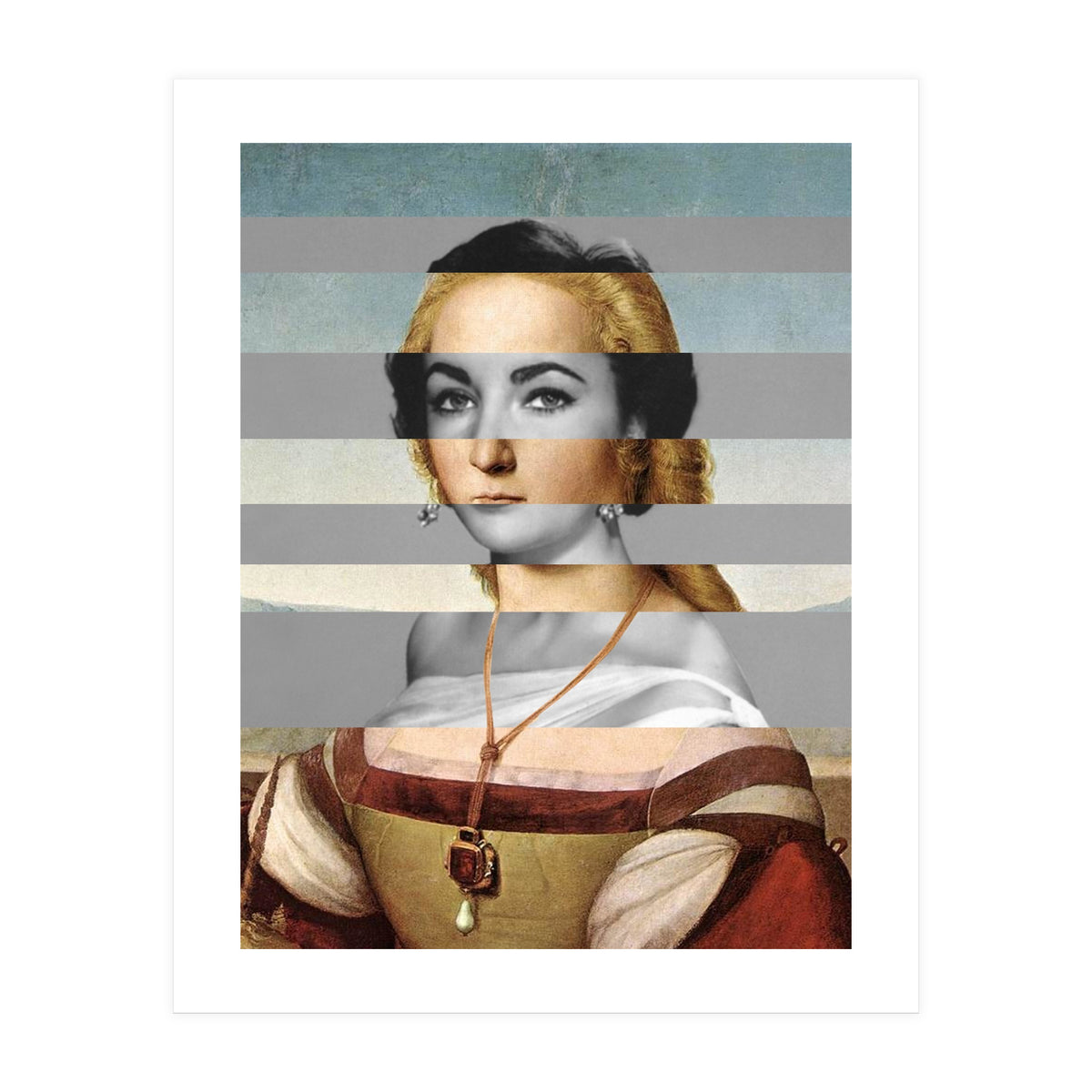 Rafael Portrait of Young Woman with Unicorn & Liz Taylor (Print Only)