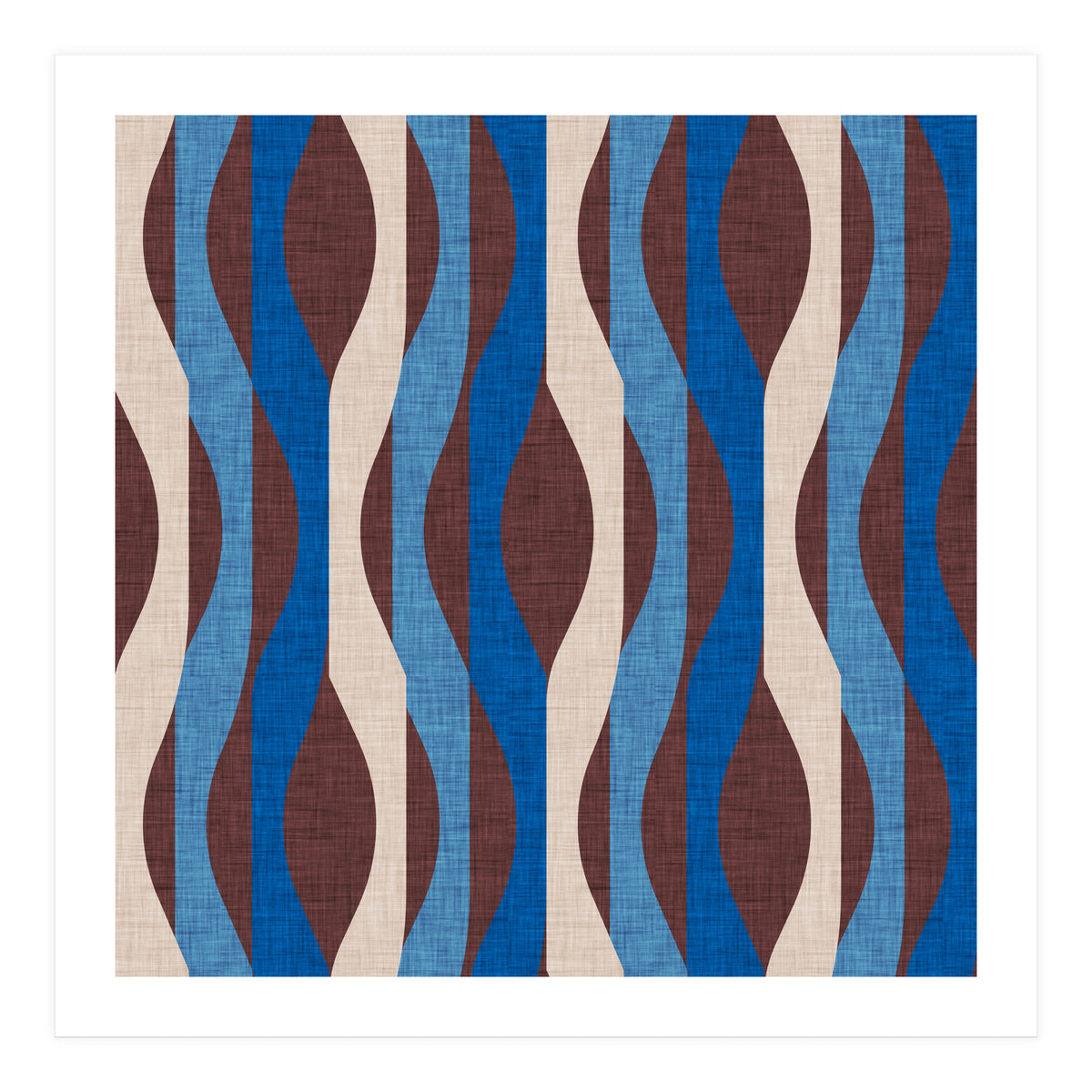 Mod Stripes Blue  (Print Only)