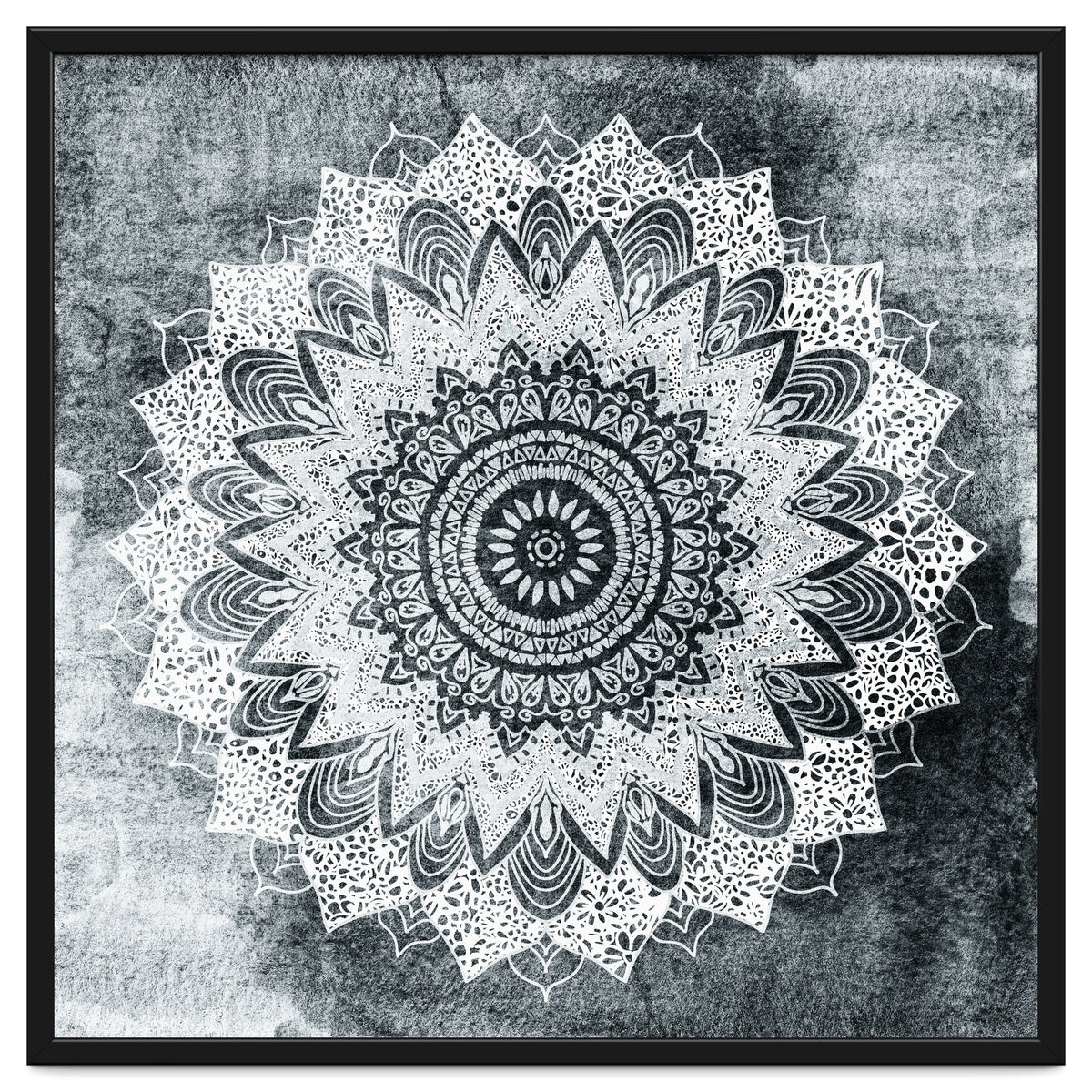 Bohochic Mandala In Gray