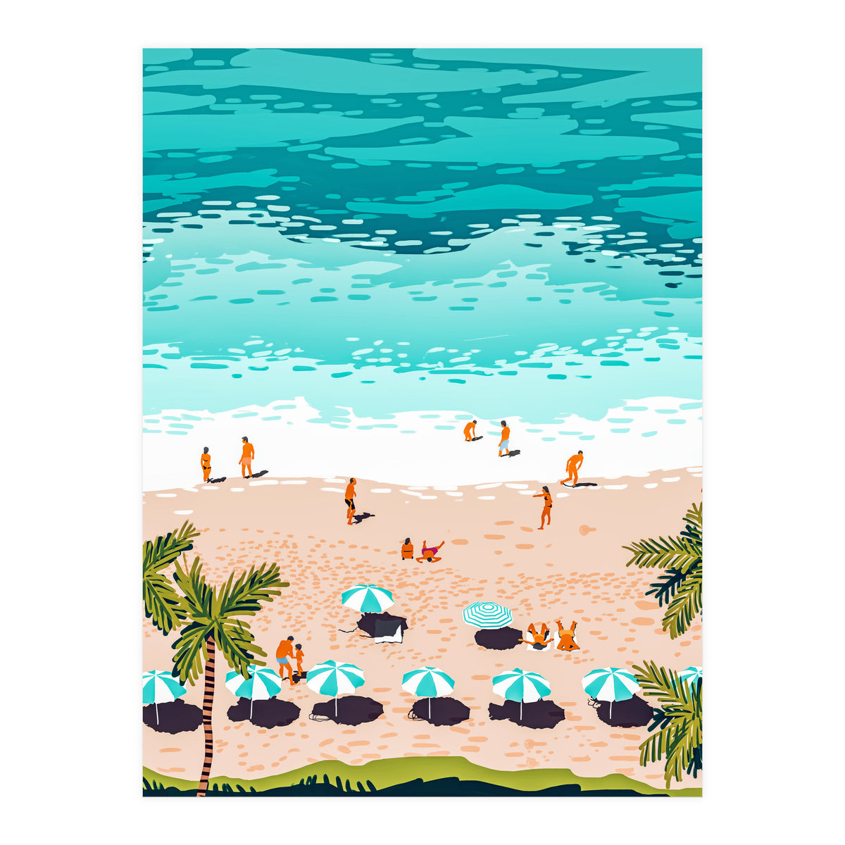 Dream in Colors Borrowed From The Sea | Ocean Tropical Beachy Summer | Swim Surf Travel Vacation (Print Only)