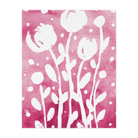 Abstract Flowers Pink (Print Only)