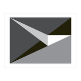 Geometric Shapes No. 73 - black & grey triangles  (Print Only) thumbnail