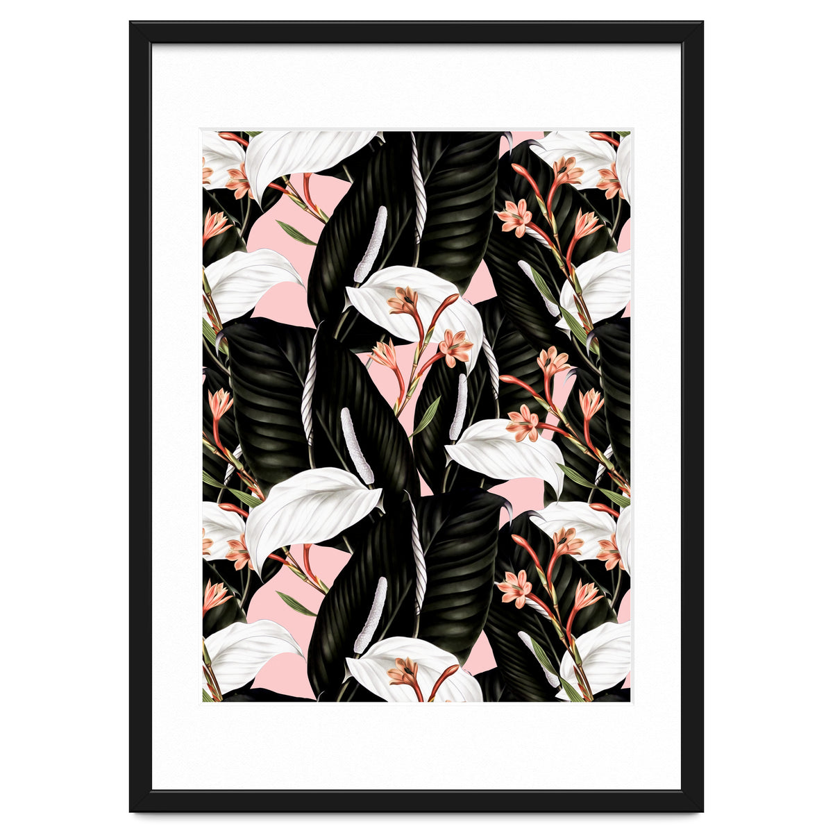 Flowery exotic botanical pink