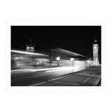 Big Ben At Night - black and white (Print Only) thumbnail