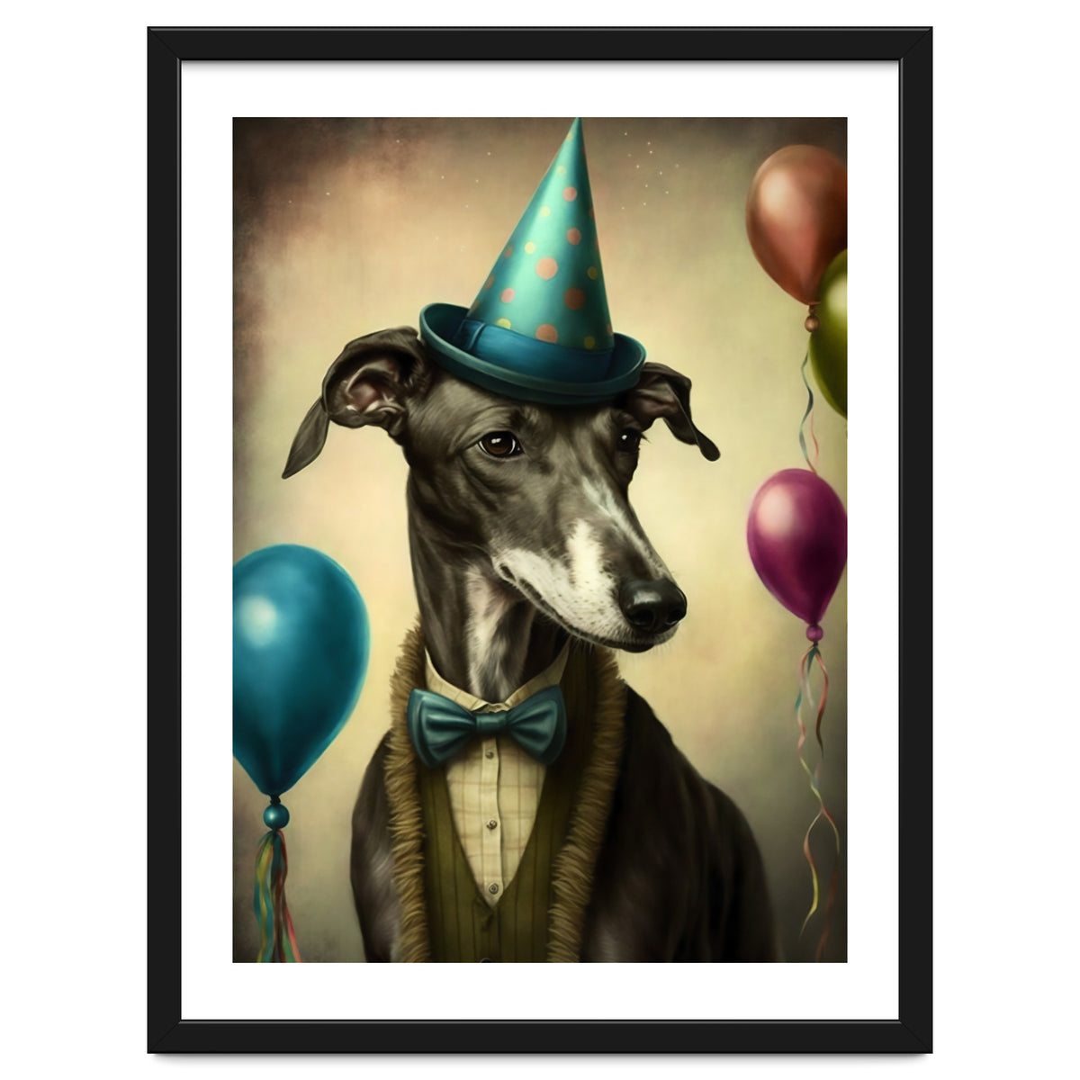 Greyhound At A Party