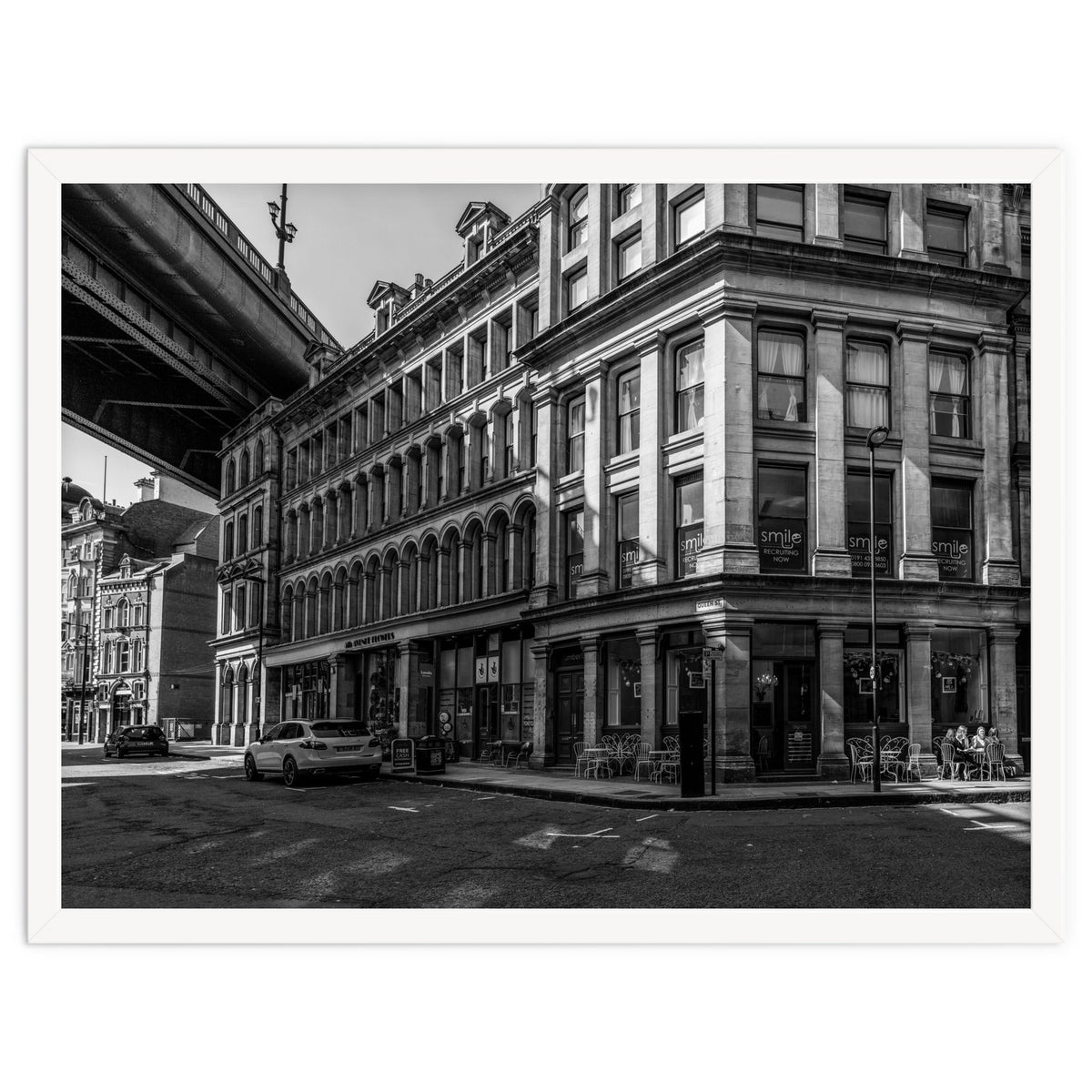 Dene st Newcastle monochrome