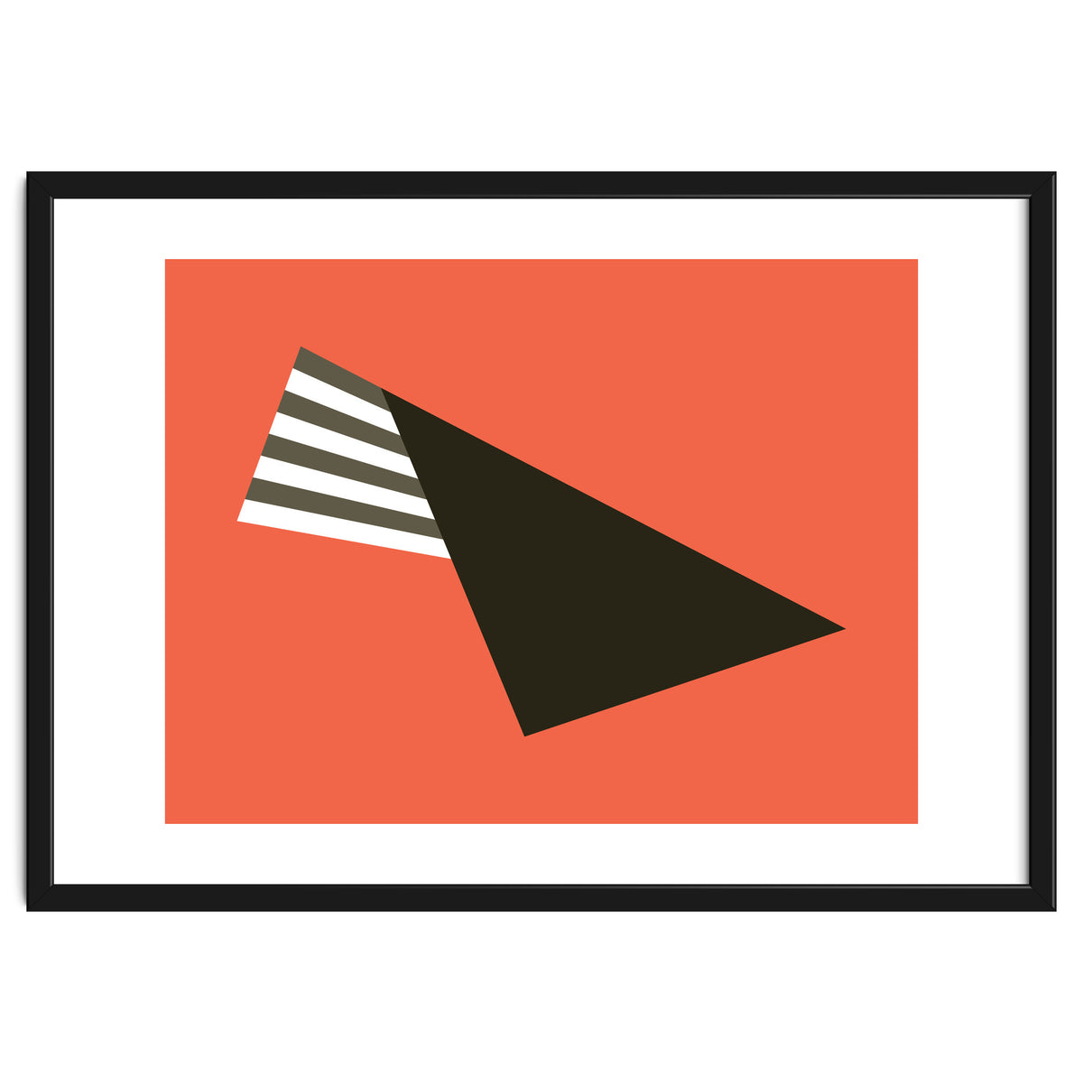 Geometric Shapes No. 75 - pink & stripes