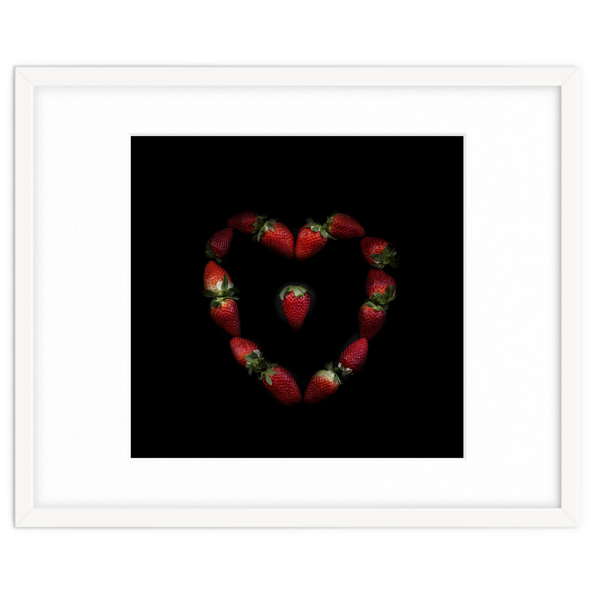 Heart of strawberries