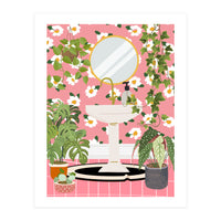 Sink in Boho Jungle Bathroom (Print Only)