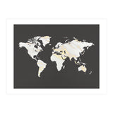 Marbel Gold World Map (Print Only) thumbnail