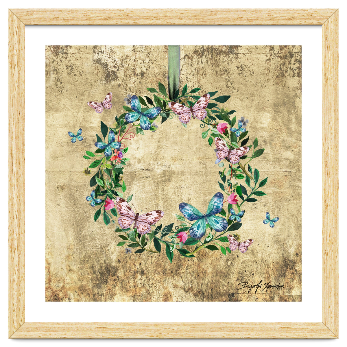 Wreath #Flowers & Butterflies#Royal collection