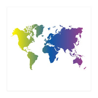 Multicolor World Map (Print Only)