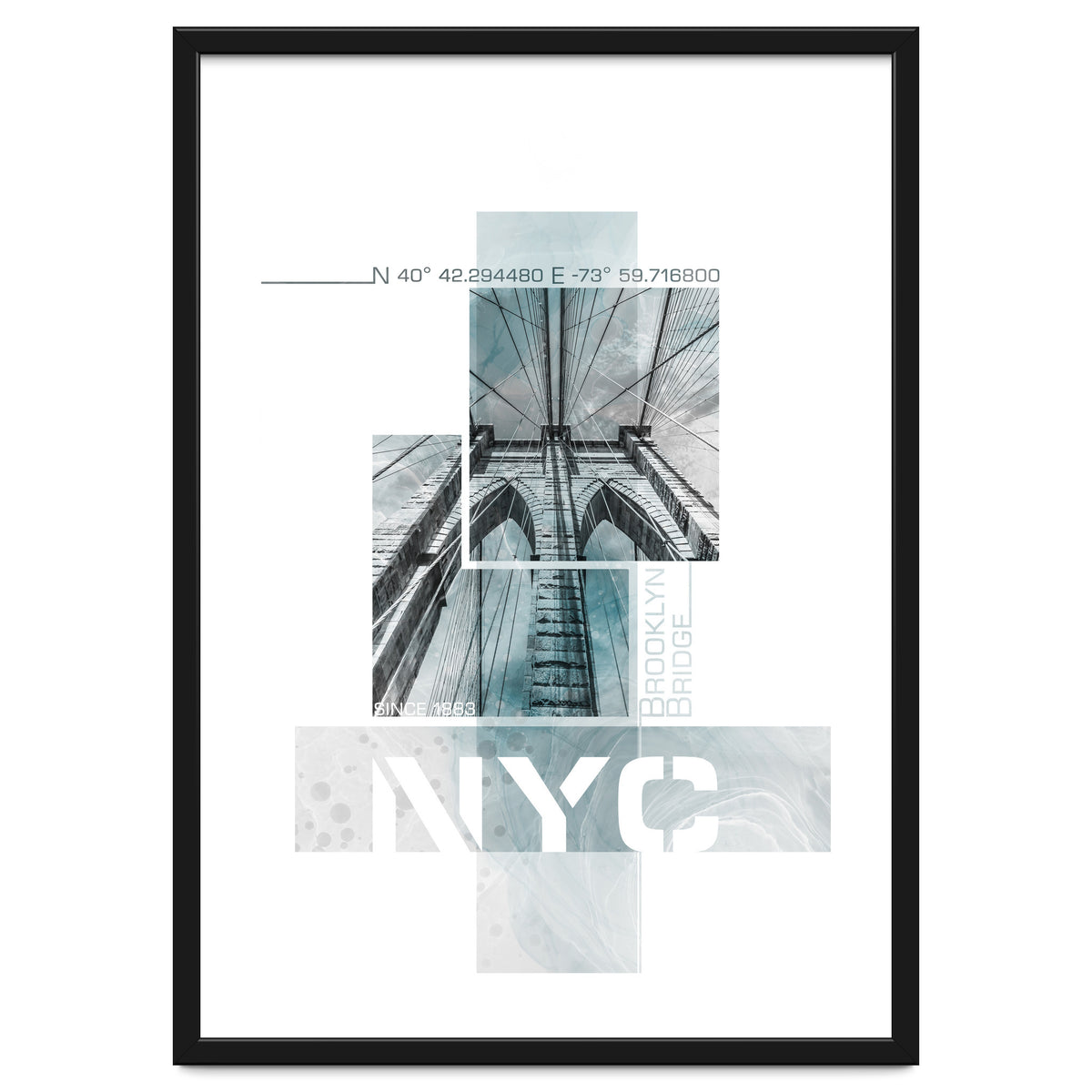 NYC Brooklyn Bridge Details | turquoise marble