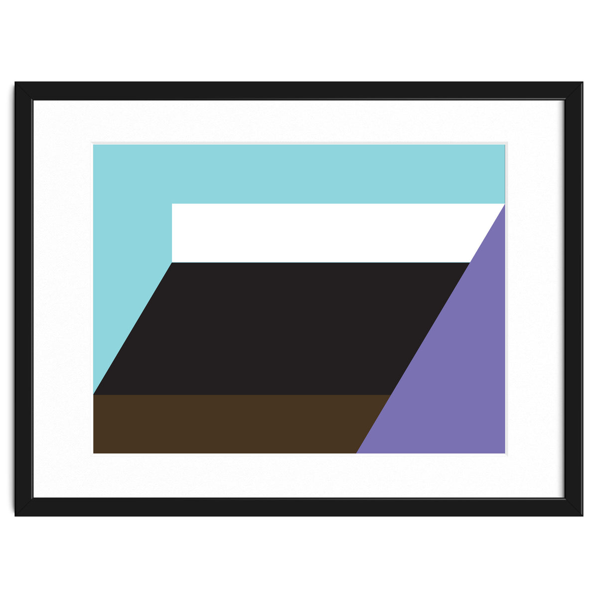 Geometric Shapes No. 34 - purple, blue & black