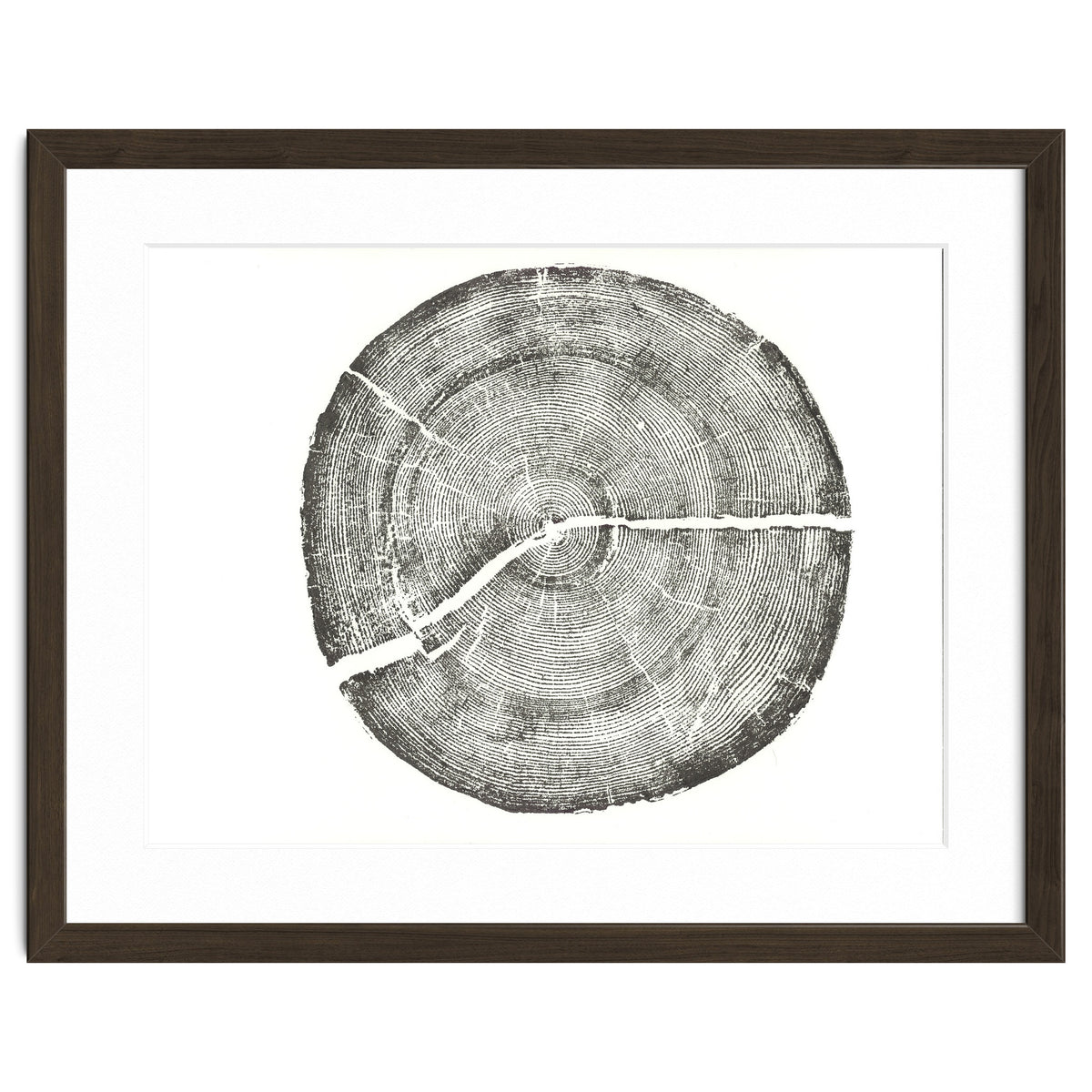 Rock Canyon, Tree Ring Print, Woodblock