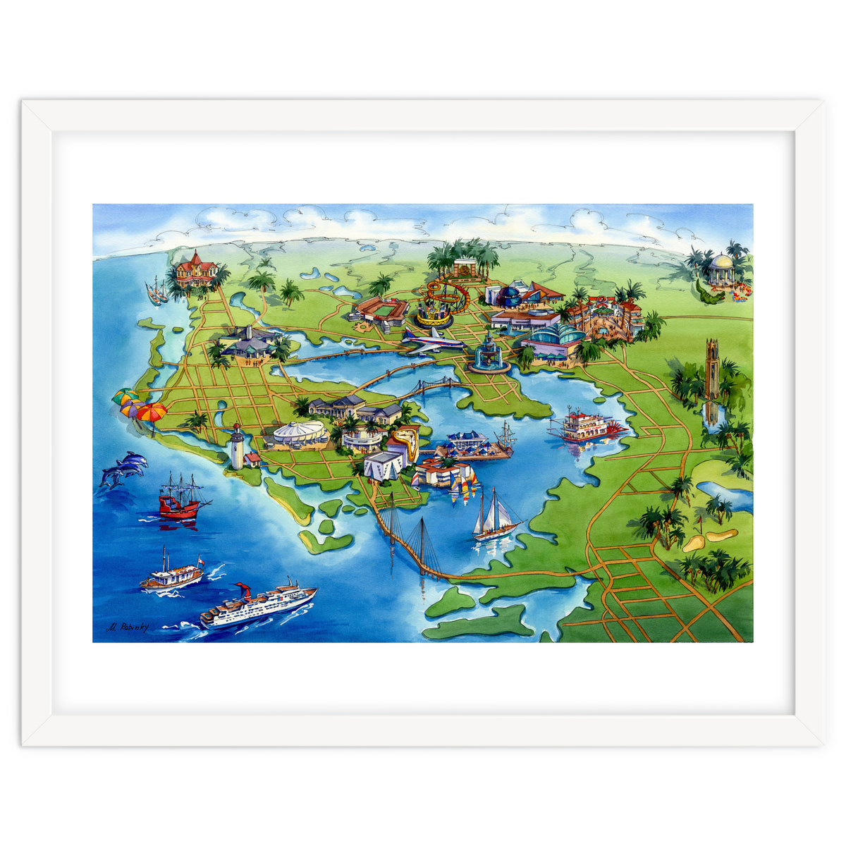 Tampa Bay Illustrated Map