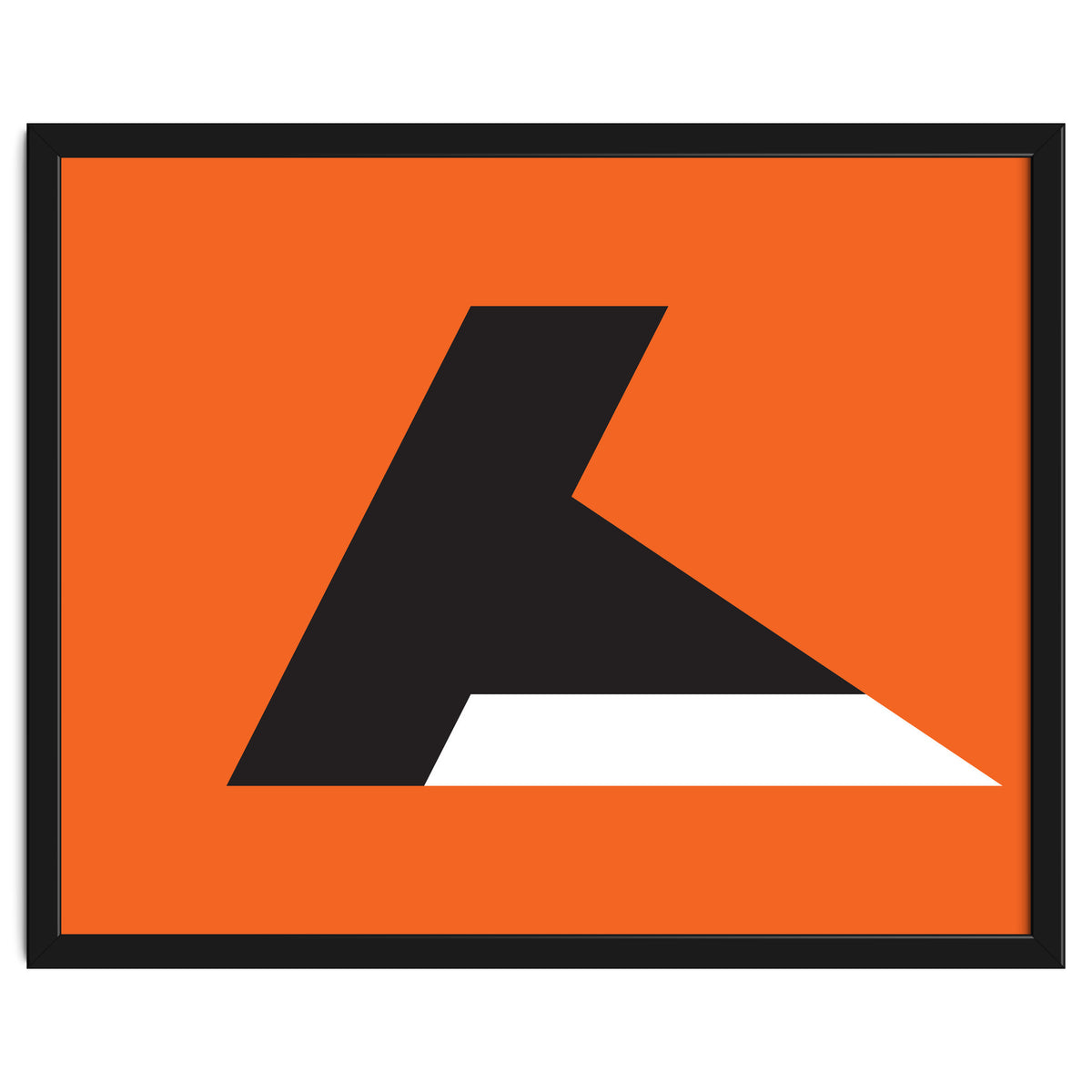 Geometric Shapes No. 79 - orange & black