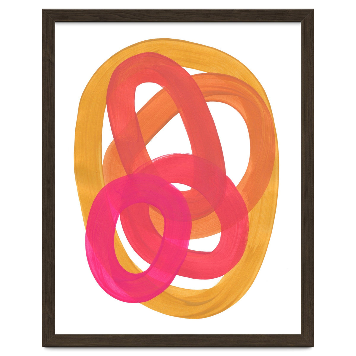 Warm Candy Colors Magenta Yellow Nesting Circles Ombre