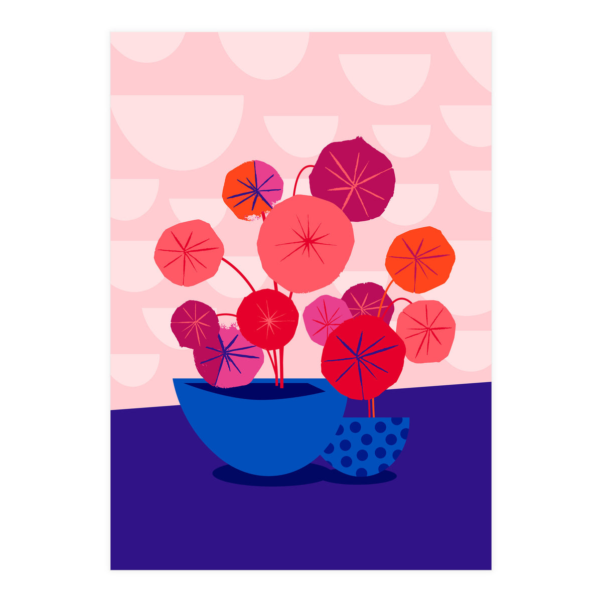 Pileas in Red and Pink (Print Only)