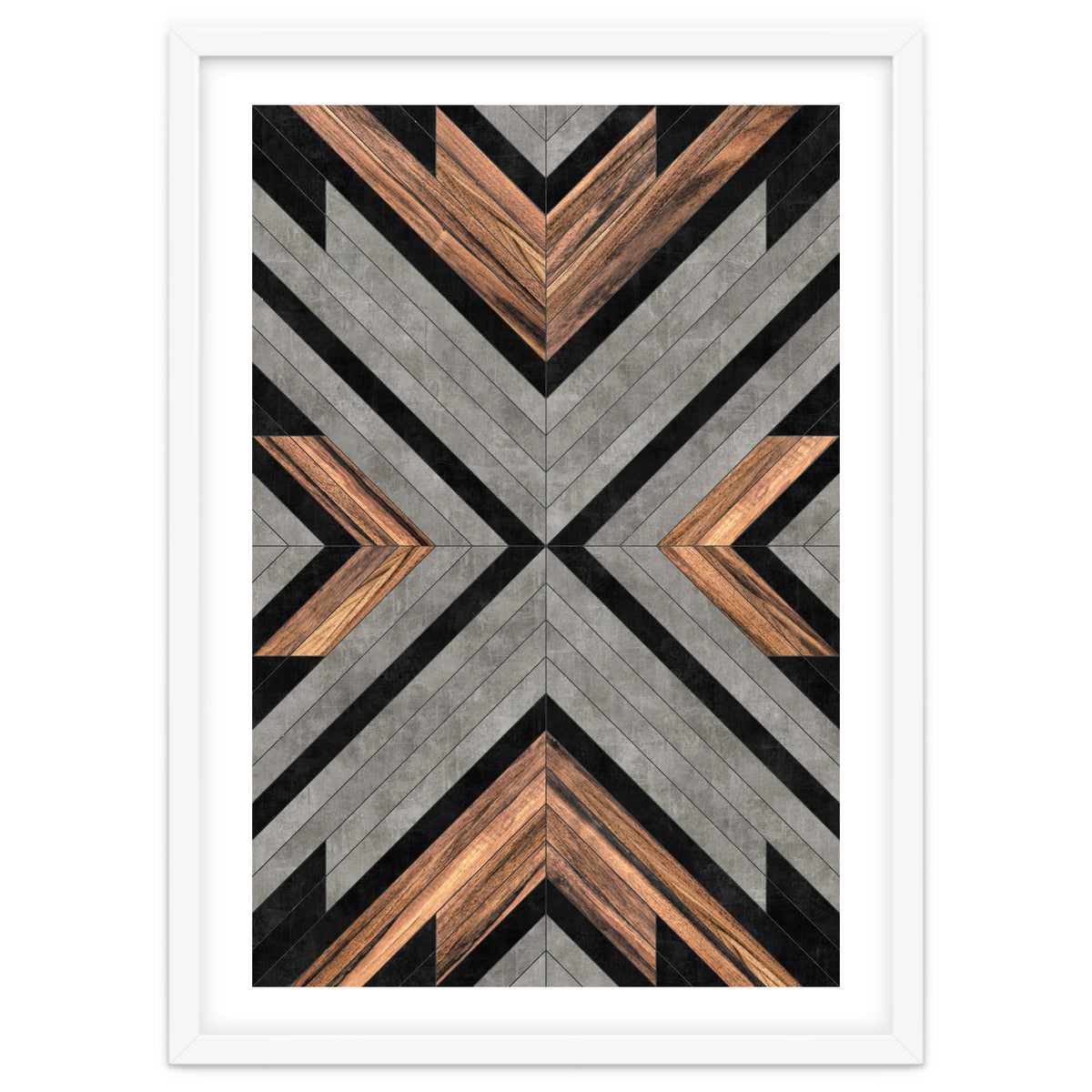 Urban Tribal Pattern No.2 - Concrete and Wood