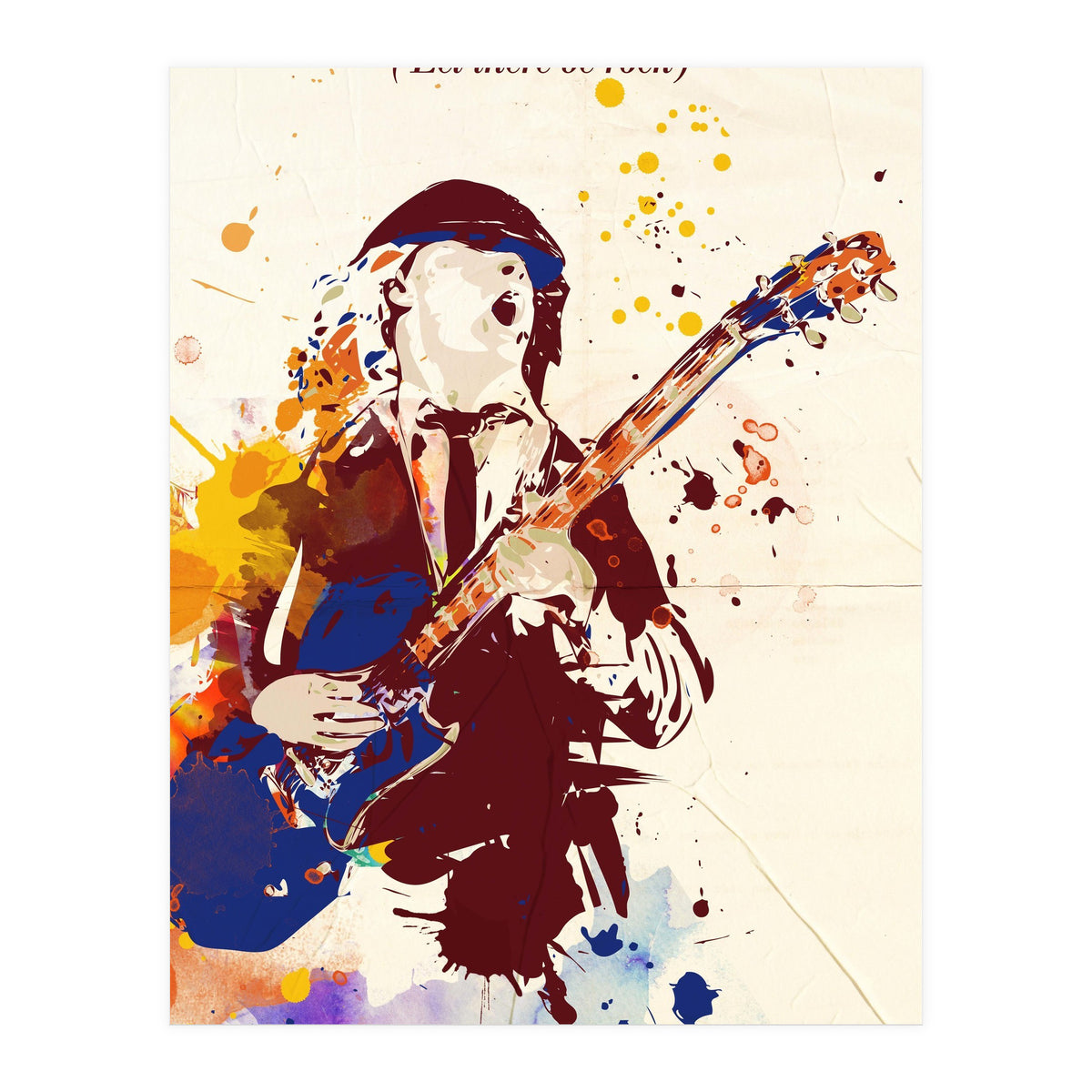 Angus Young pop art poster (Print Only)