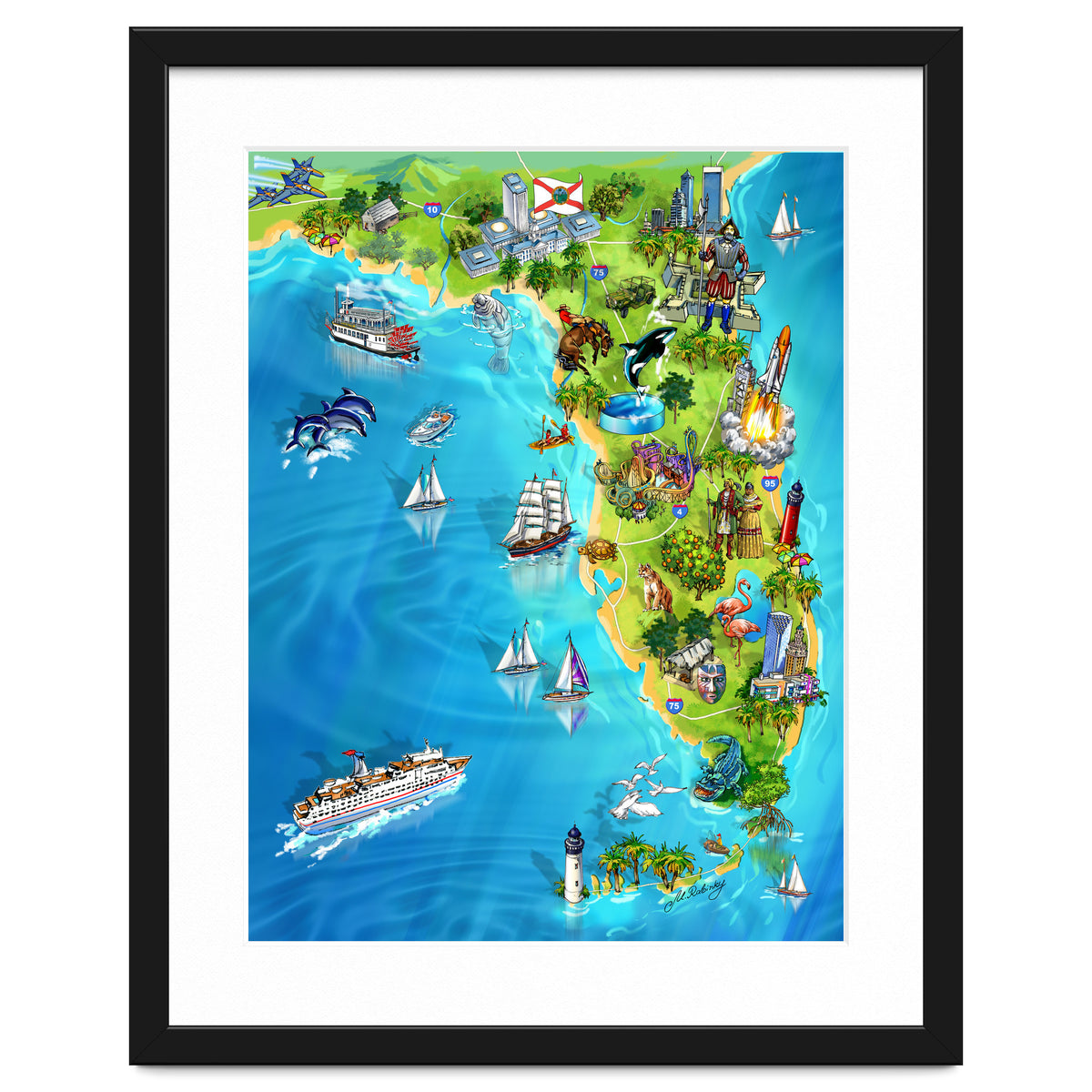 Florida Illustrated Map