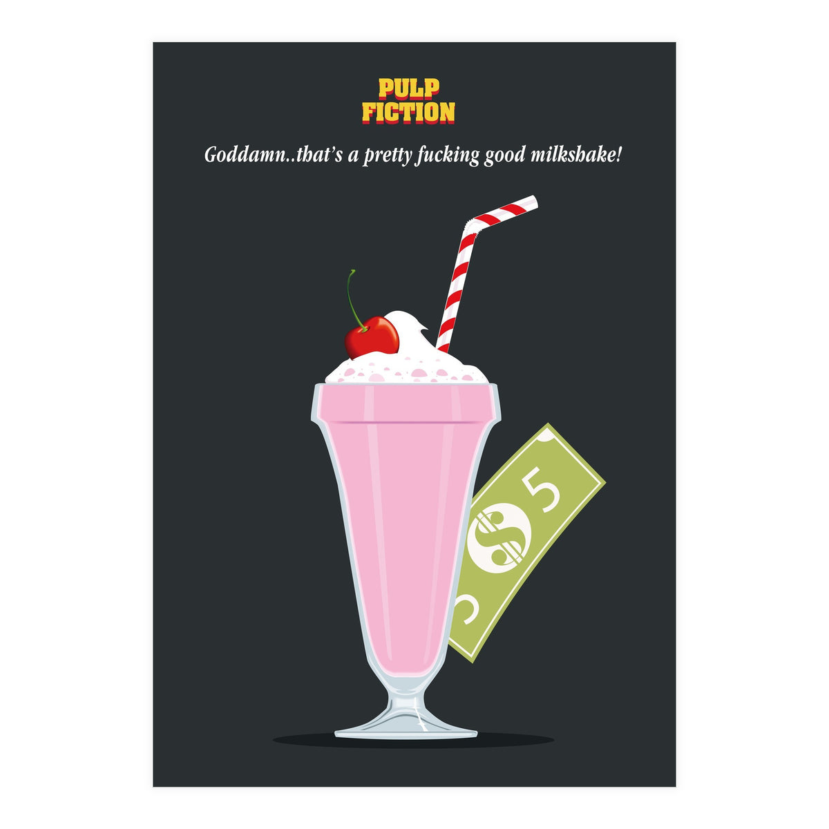 Mia Wallace Pulp Fiction movie poster (Print Only)