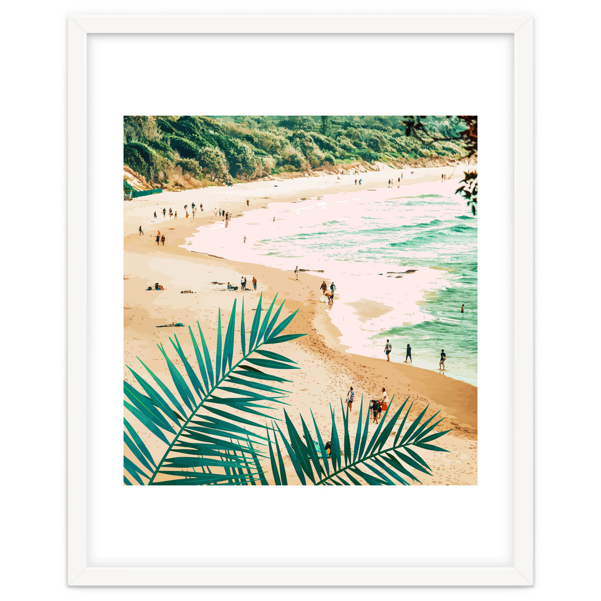 Beach Weekend | Pastel Ocean Sea Tropical Travel | Scenic Sand Palm People Boho Vacation