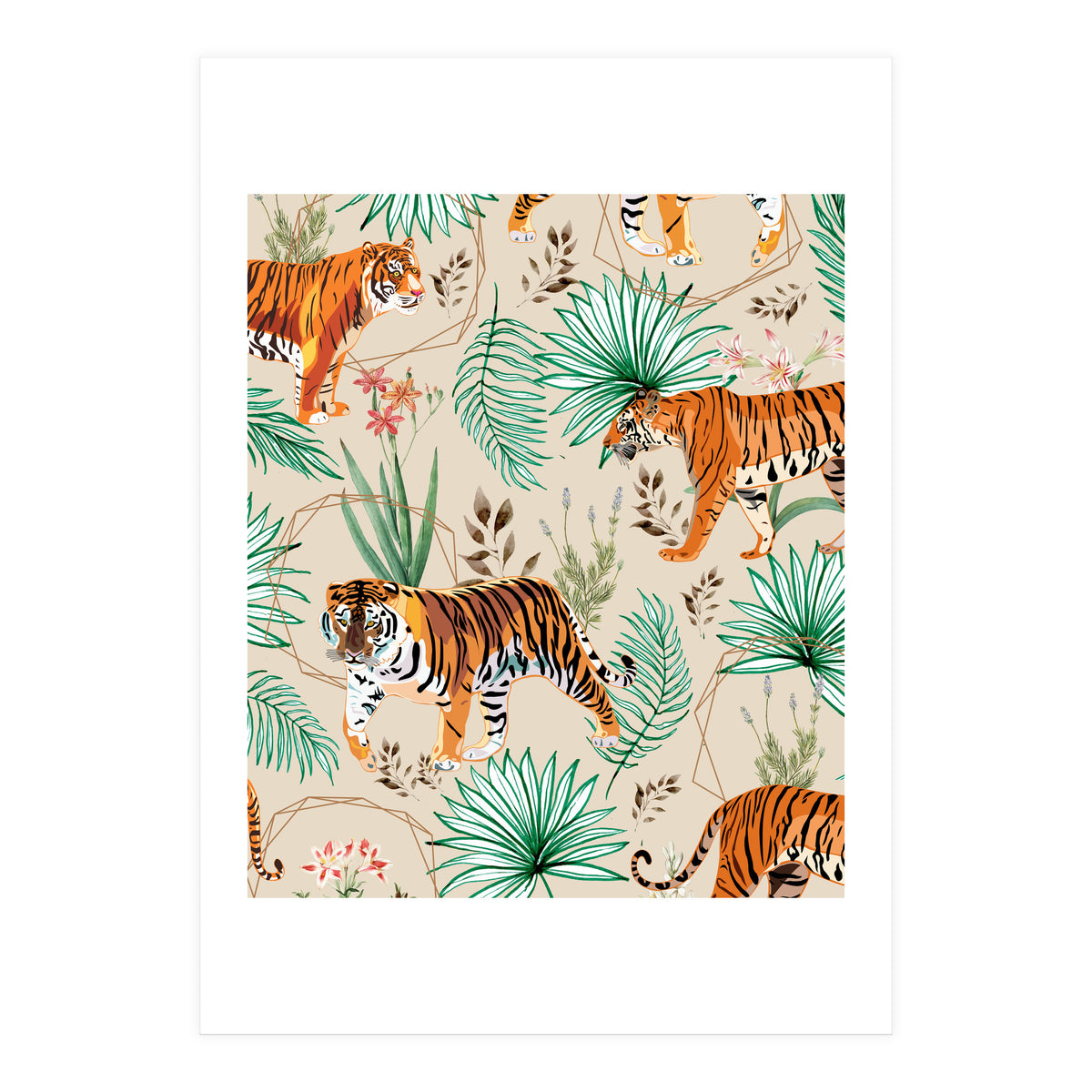 Tropical And Tigers (Print Only)