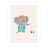 Baby Elephant And Duck (Print Only) thumbnail