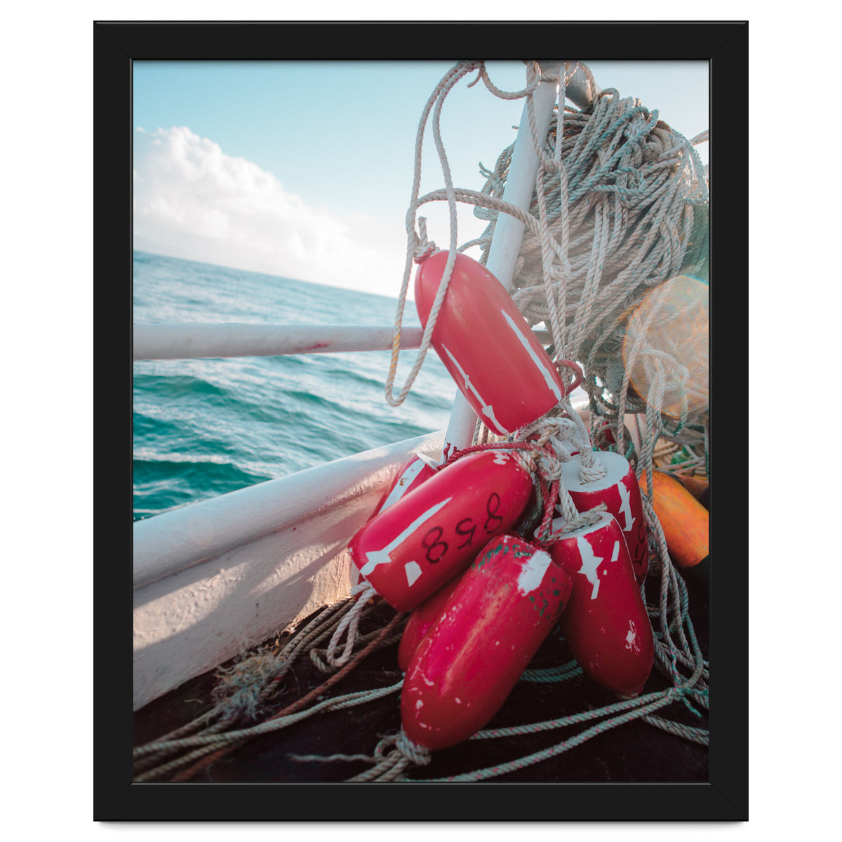 Buoys on a fishing boat