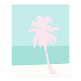 Minimal Palm Tree - Turquoise Coast (Print Only) thumbnail