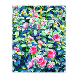 Winter Rose | Botanical Floral Garden | Boho Vintage Plants Meadow Roses Painting (Print Only) thumbnail