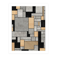 Random Pattern - Concrete and Wood (Print Only)