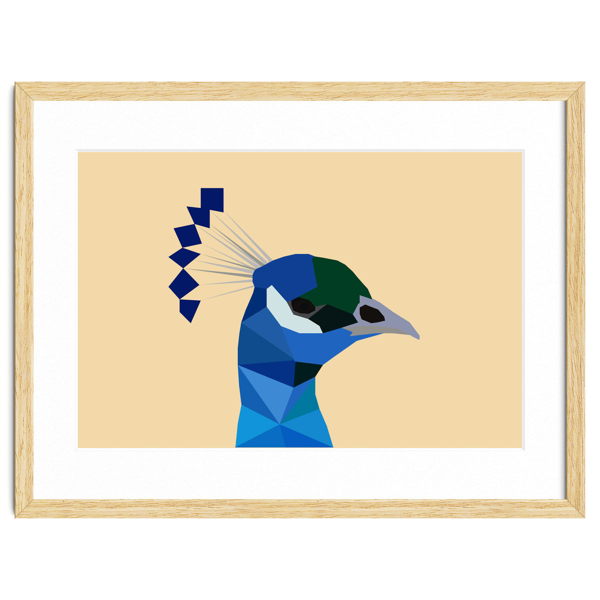 Peacock Low Poly Art