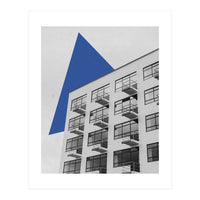 Geometry In Architecture Blue Triangle (Print Only)