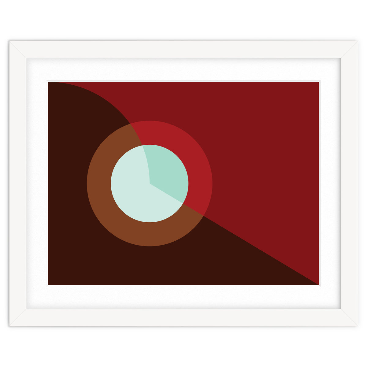 Geometric Shapes No. 2 - deep reds & turquoise