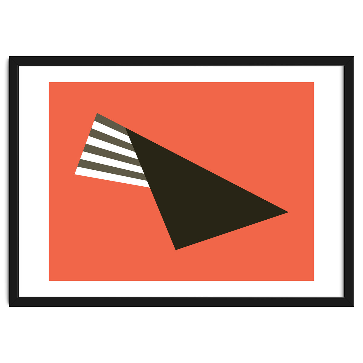 Geometric Shapes No. 75 - pink & stripes