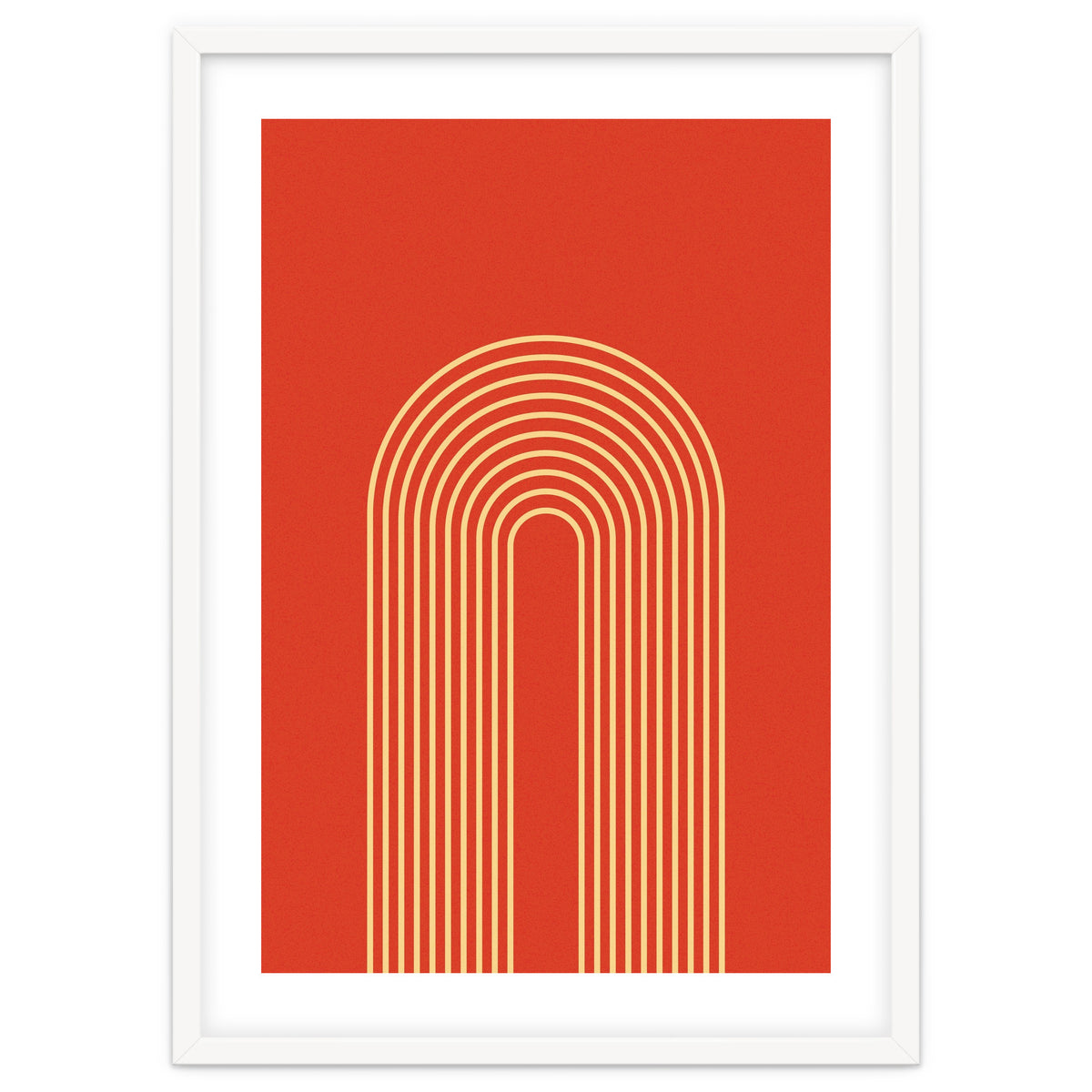 Rainbow Lines Mid Century Geometric Art