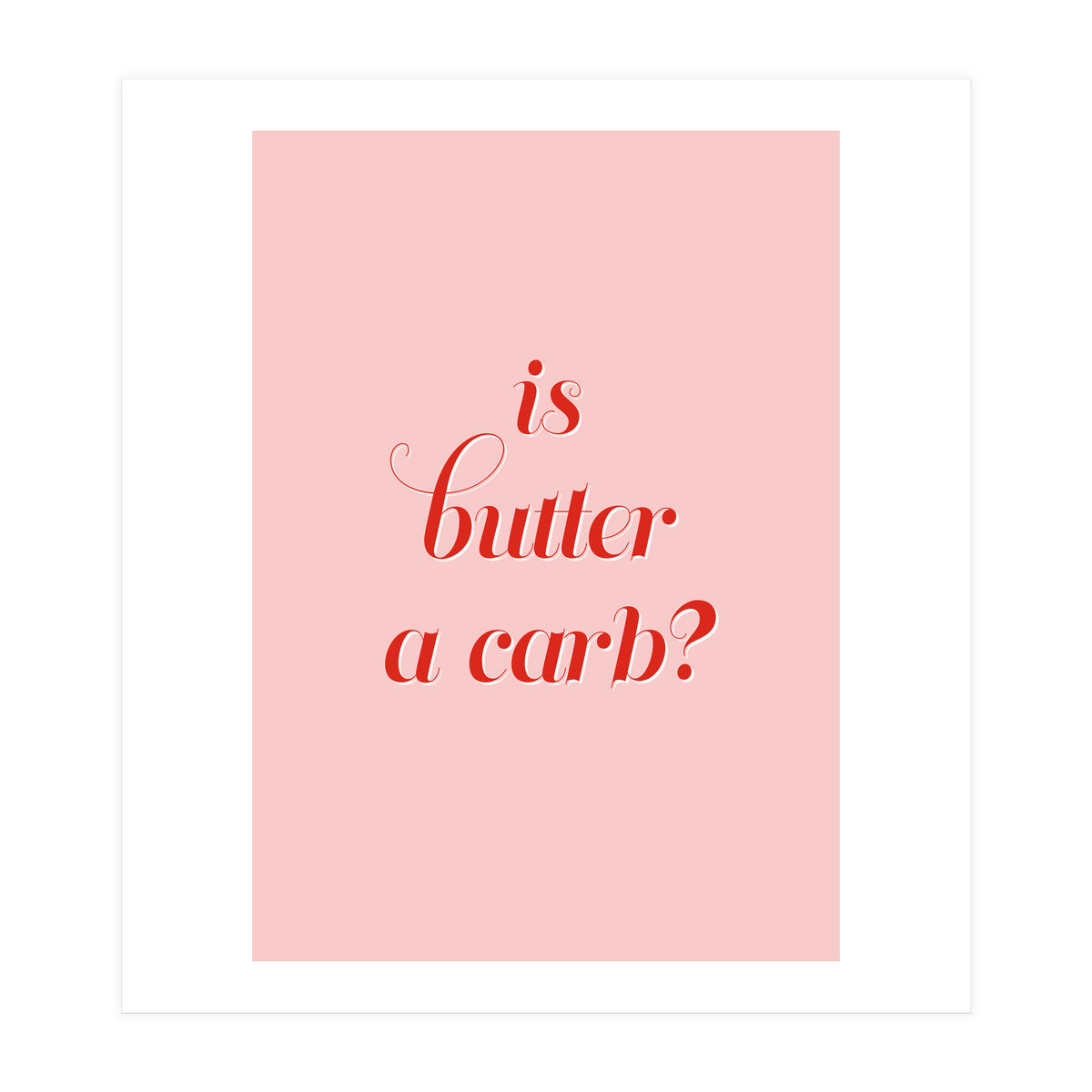 Is butter a carb? (Print Only)