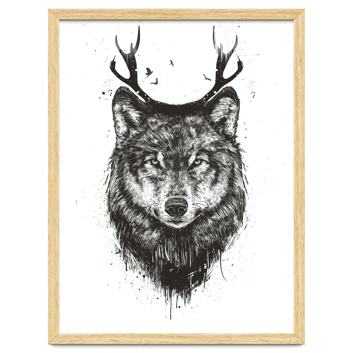 Deer Wolf Bw