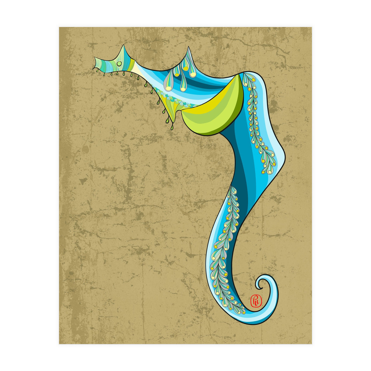 Blue Striped Magpie (Print Only)