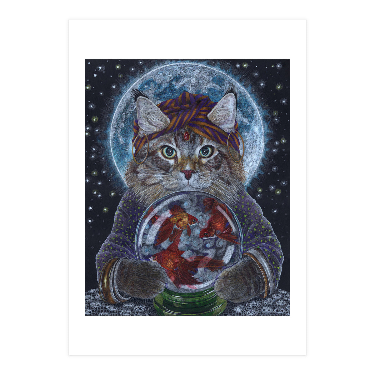 Fortune Teller Cat (Print Only)