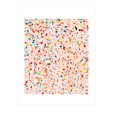 Blush Terrazzo | Pink Eclectic Speckles | Abstract Confetti Painting | Chic Bohemian Illustration (Print Only) thumbnail