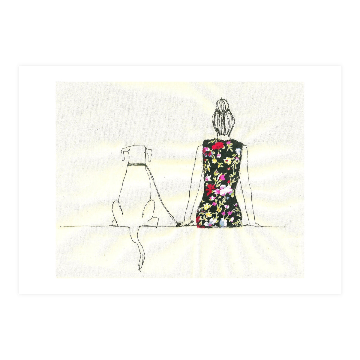 Girl And Dog Print (Print Only)