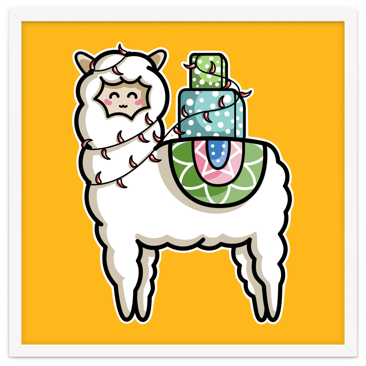 Kawaii Cute Gift Carrying Llama