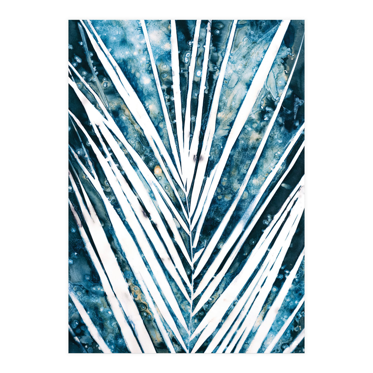 Indigo Blue Botanical Leaves No. 4 (Print Only)