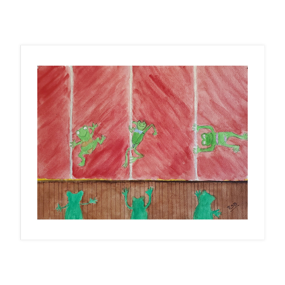 Pole-dancing Frogs (Print Only)