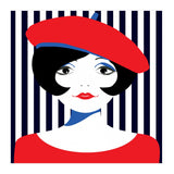 Retro French Young Woman  (Print Only) thumbnail